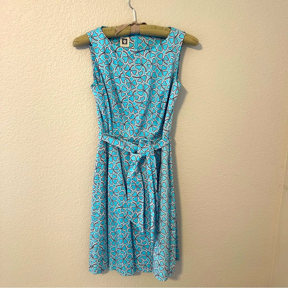 Anne Klein Sleeveless Blue Tank Dress Lined, 2.